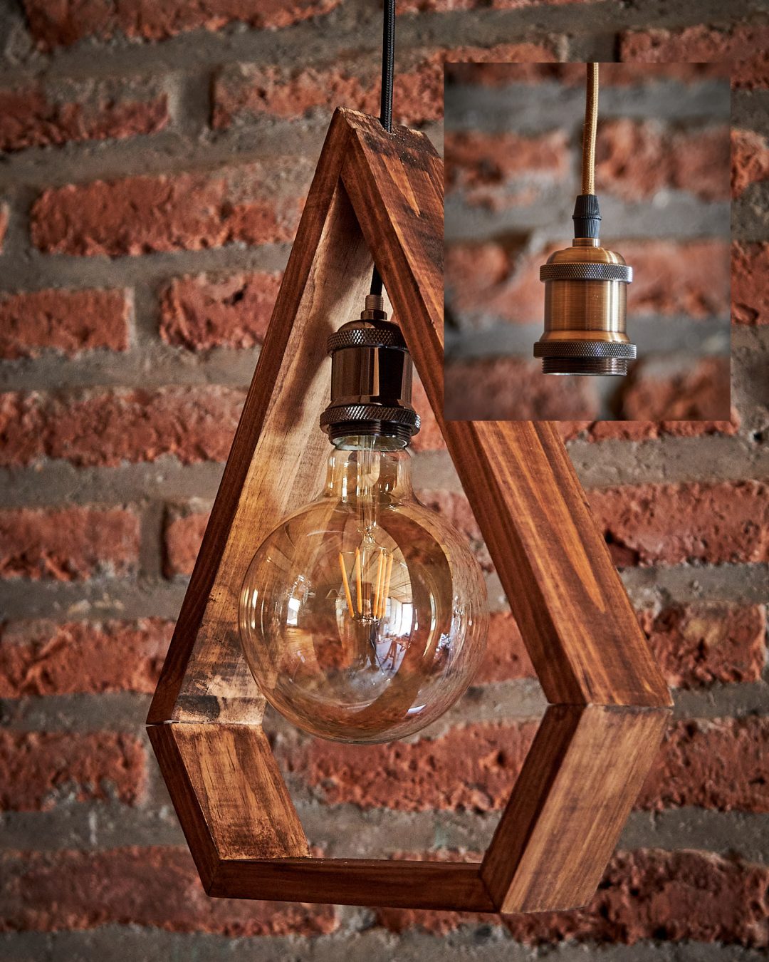 Lampara Gota Colgante con soquete metalico - Imagen 3