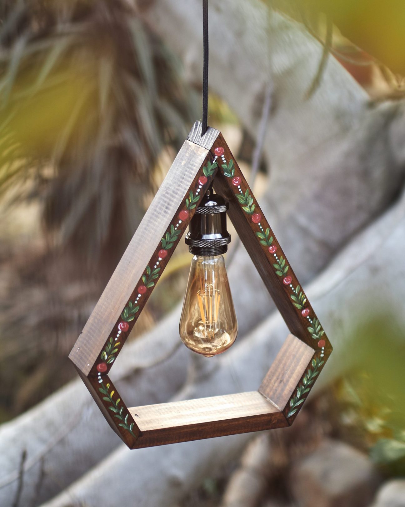 Lamparas pintadas a mano