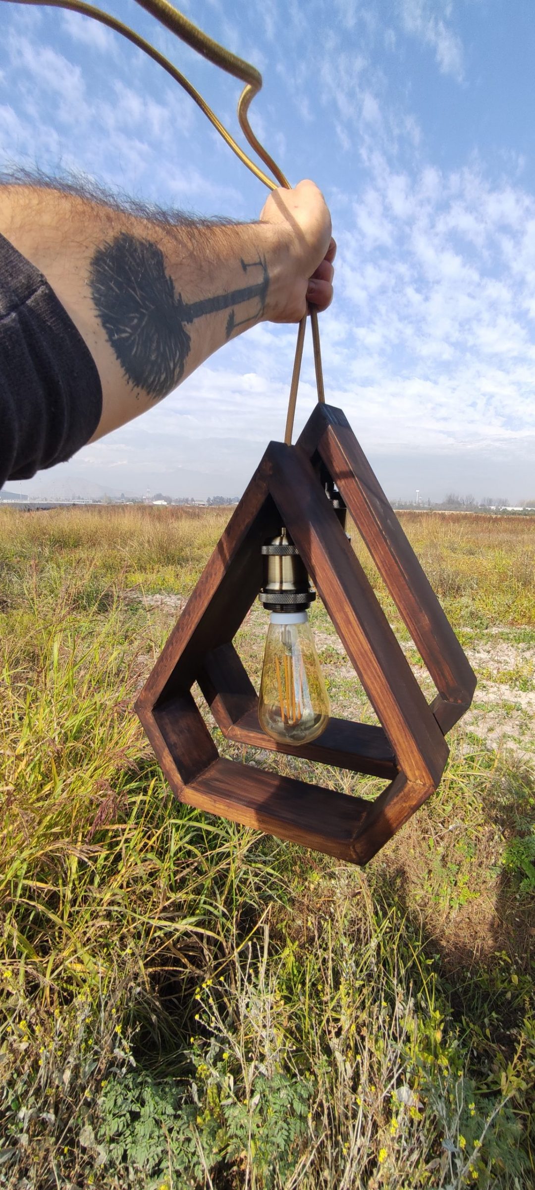 Lampara Gota Colgante con soquete metalico