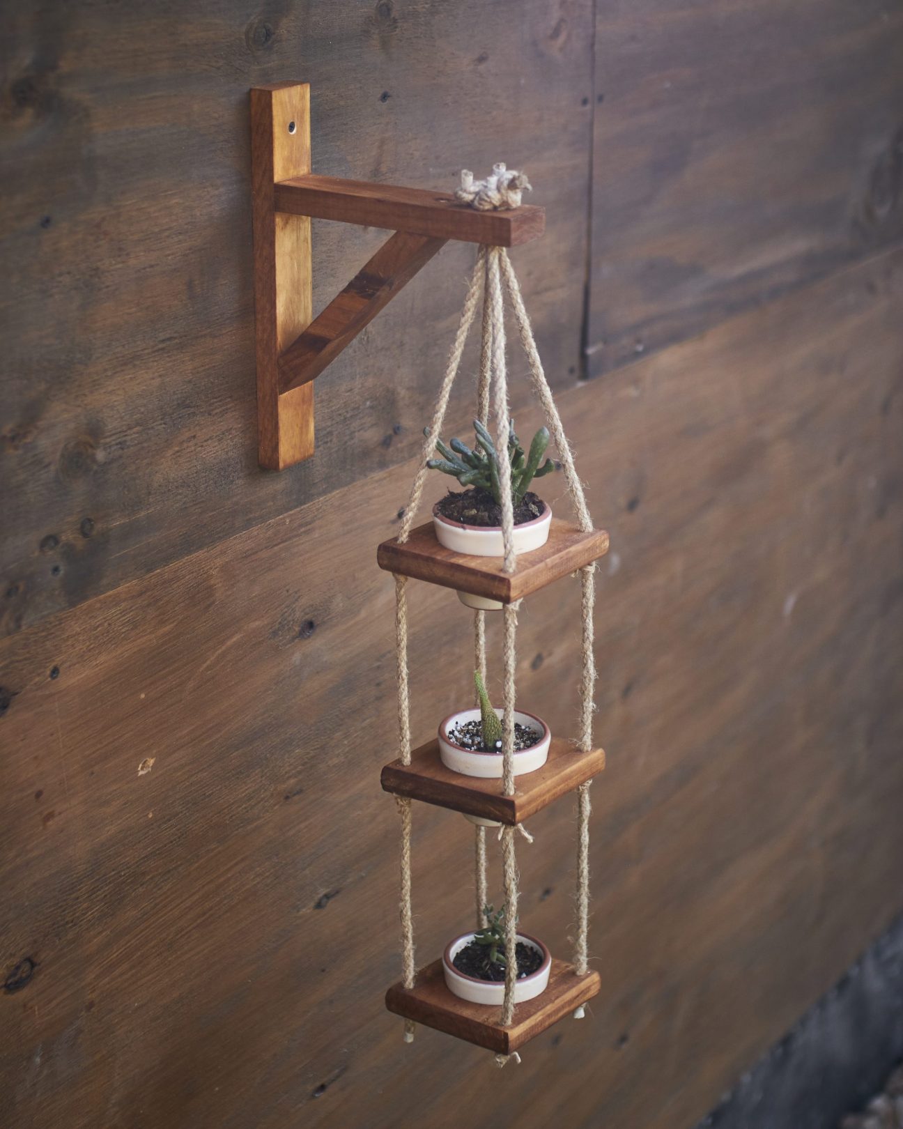 Porta maceteros colgante + Maceteros