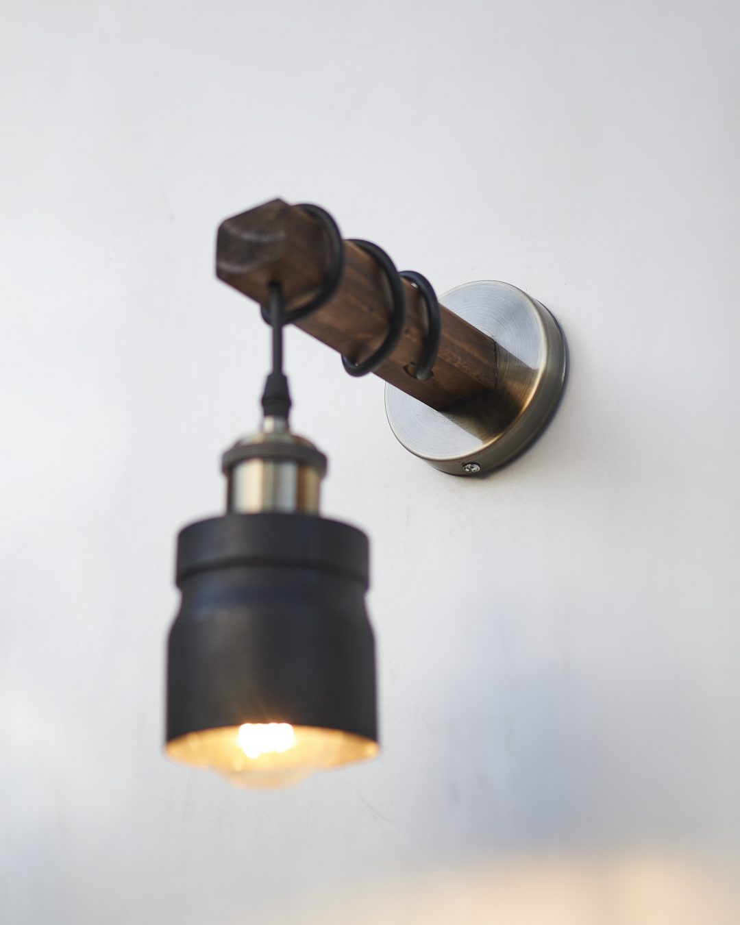 Lampara de Pared madera (incluye ampolleta) - Imagen 7