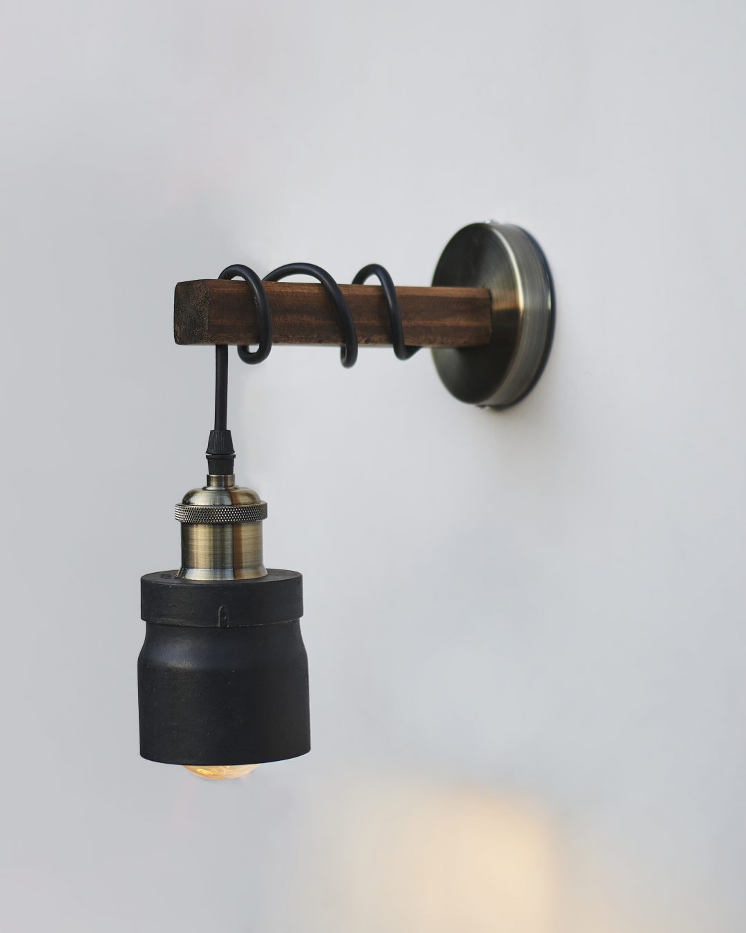 Lampara de Pared madera (incluye ampolleta) - Imagen 6